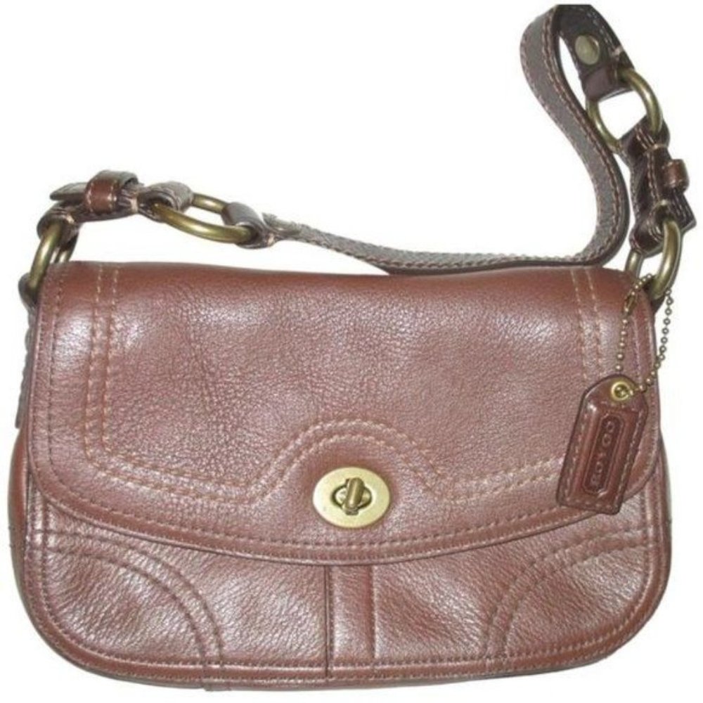 Coach Vintage Chelsea Brown Leather Saddle Stitching Satchel